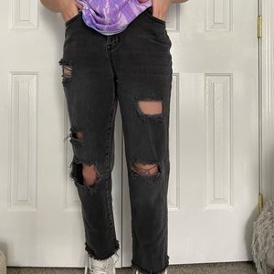 PacSun,Black High Rise, Straight leg Jeans. Size 26